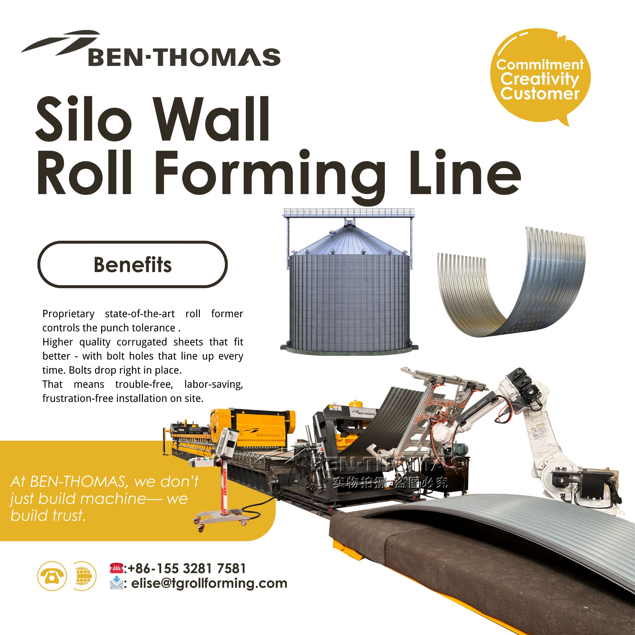 Silo panel roll forming line